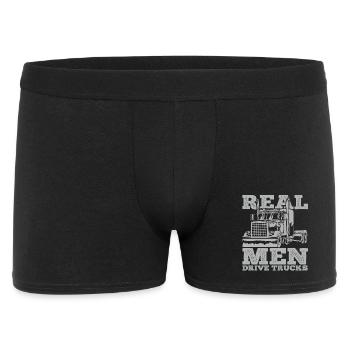 LKW Trucker - Männer Boxer Shorts - Schwarz - Vorne