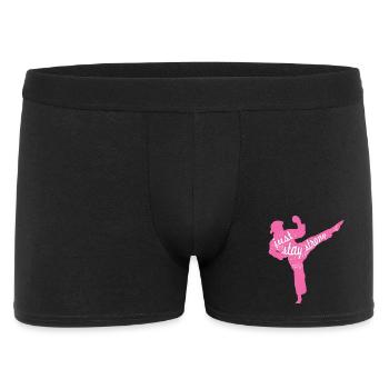 Female karateka - Men's Boxer Shorts - black - Front