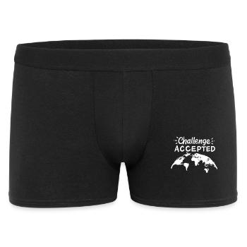 Welt Weltkarte Weltreisender - Männer Boxer Shorts - Schwarz - Vorne
