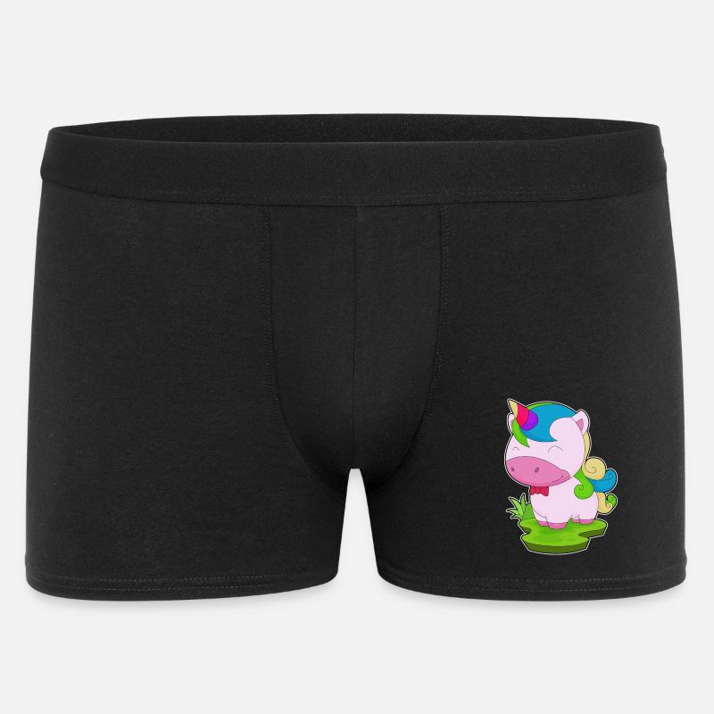 Einhorn Fliege - Männer Boxer Shorts - Schwarz