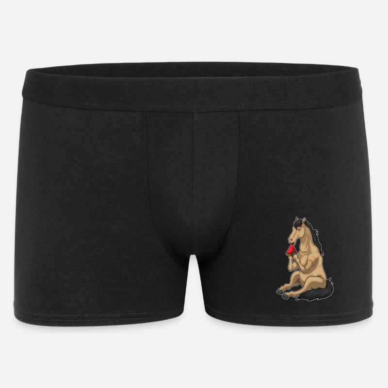 Pferd Wassermelone Frucht - Männer Boxer Shorts - Schwarz