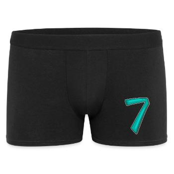 7 - Männer Boxer Shorts - Schwarz - Vorne