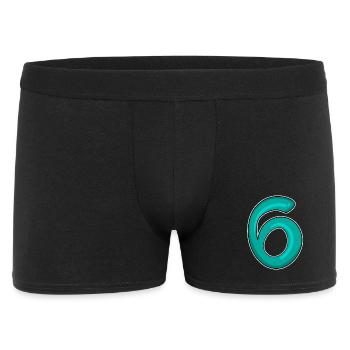 6 - Männer Boxer Shorts - Schwarz - Vorne