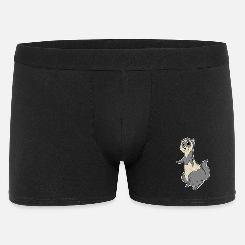 Frettchen Tier Motiv - Männer Boxer Shorts - Schwarz