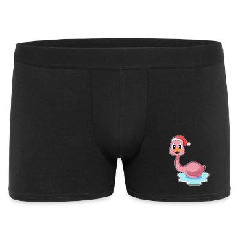 Chapeau de père Noël flamant rose - Boxer Homme - noir - Devant