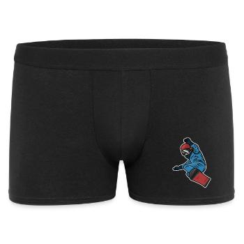 Petit snowboarder - Boxer Homme - noir - Devant