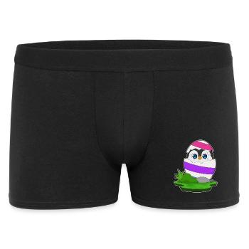 Oeuf de Pâques pingouin de Pâques - Boxer Homme - noir - Devant
