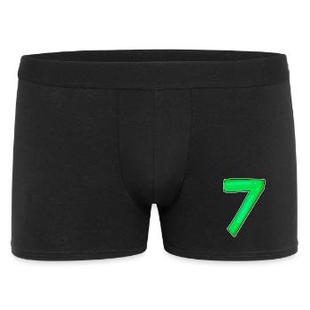 7 Number Number Green - Men's Boxer Shorts - black - Front