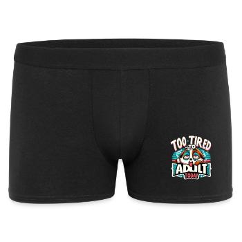 Too Tired Dog Retro - Men's Boxer Shorts - black - Front
