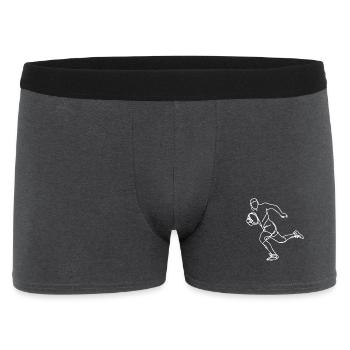 Rugby Player Drawing - Men's Boxer Shorts - charcoal grey - Front