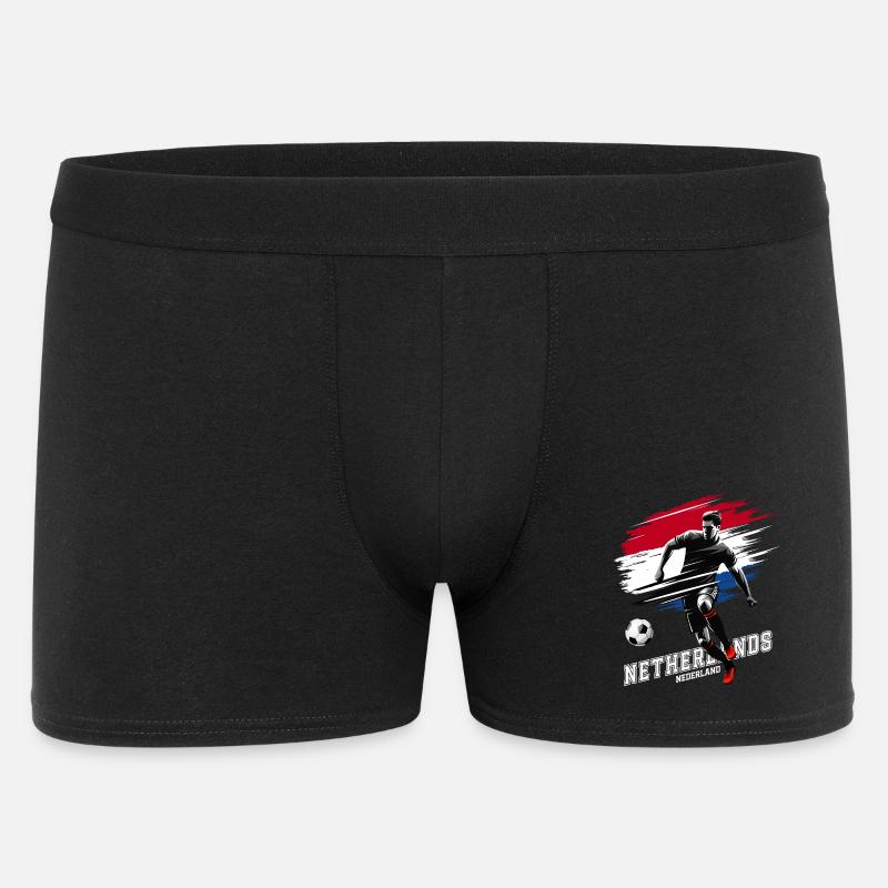 Football Pays-Bas Pays-Bas Drapeau Drapeau - Boxer Homme - noir