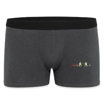Vintage Fechten Herzklopfen - Männer Boxer Shorts - Anthrazit - Vorne