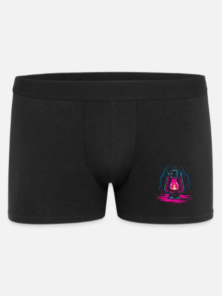 Öllampe Retro Look - Männer Boxer Shorts - Schwarz