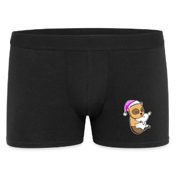 Guinea Pig Tired Sleeping Sleeping Girl - Men's Boxer Shorts - black - Front