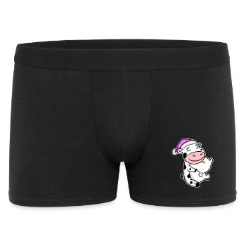 Vache Fatiguée Dormir Fille Endormie - Boxer Homme - noir - Devant