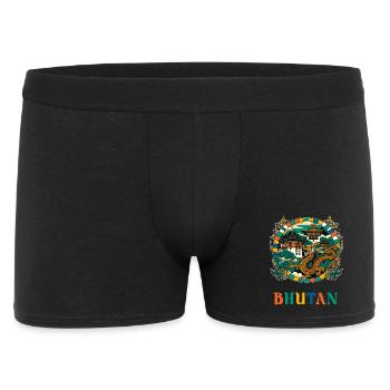 Dragon du Bhoutan, Asie du Sud, Thimphu - Boxer Homme - noir - Devant