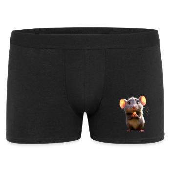 Rat, Cute Mouse, Rodents, Dwarf Mouse, Small Rats - Men's Boxer Shorts - black - Front
