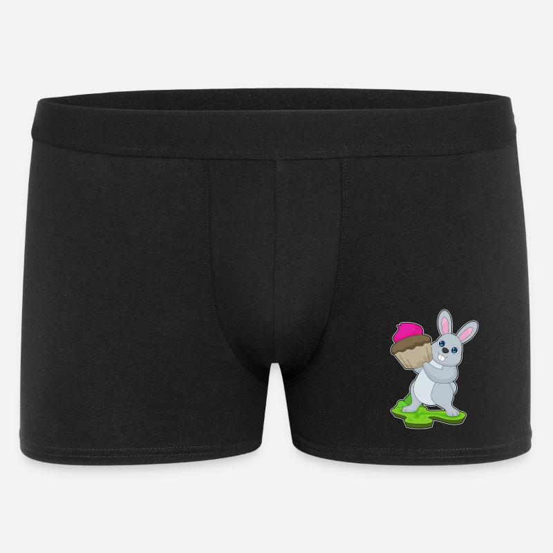Hase Cupcake - Männer Boxer Shorts - Schwarz