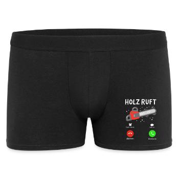 Holz Holzfäller - Männer Boxer Shorts - Schwarz - Vorne