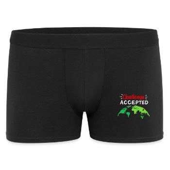 Welt Weltkarte Weltreise - Männer Boxer Shorts - Schwarz - Vorne