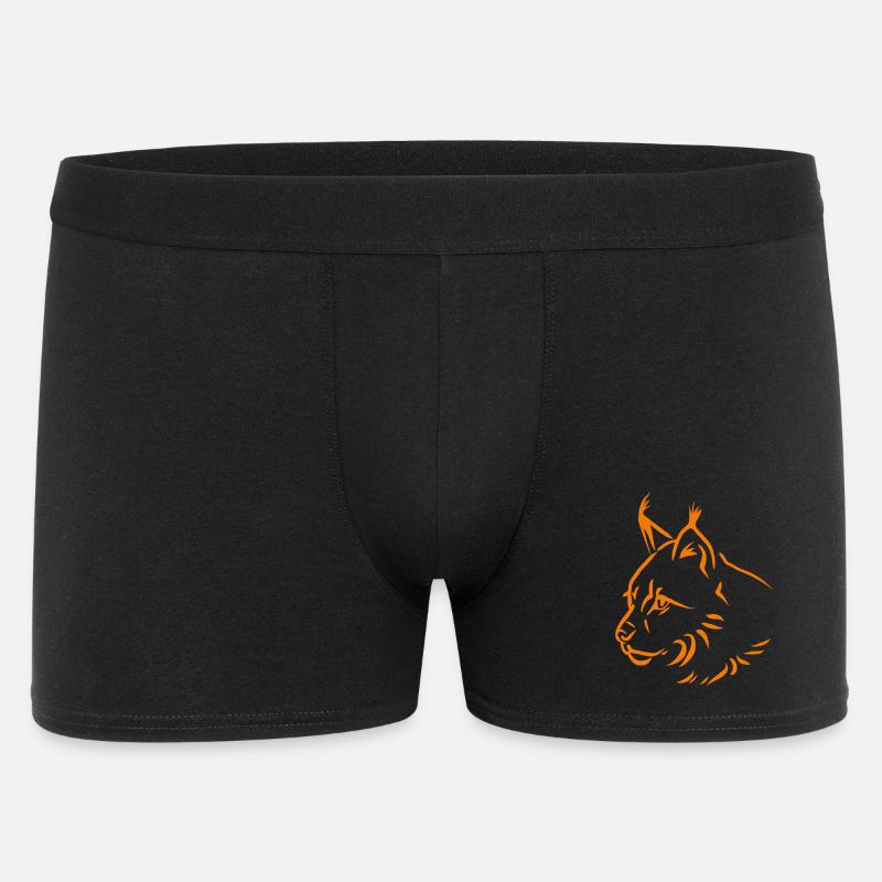 Lince in arancione - Boxer da uomo - nero