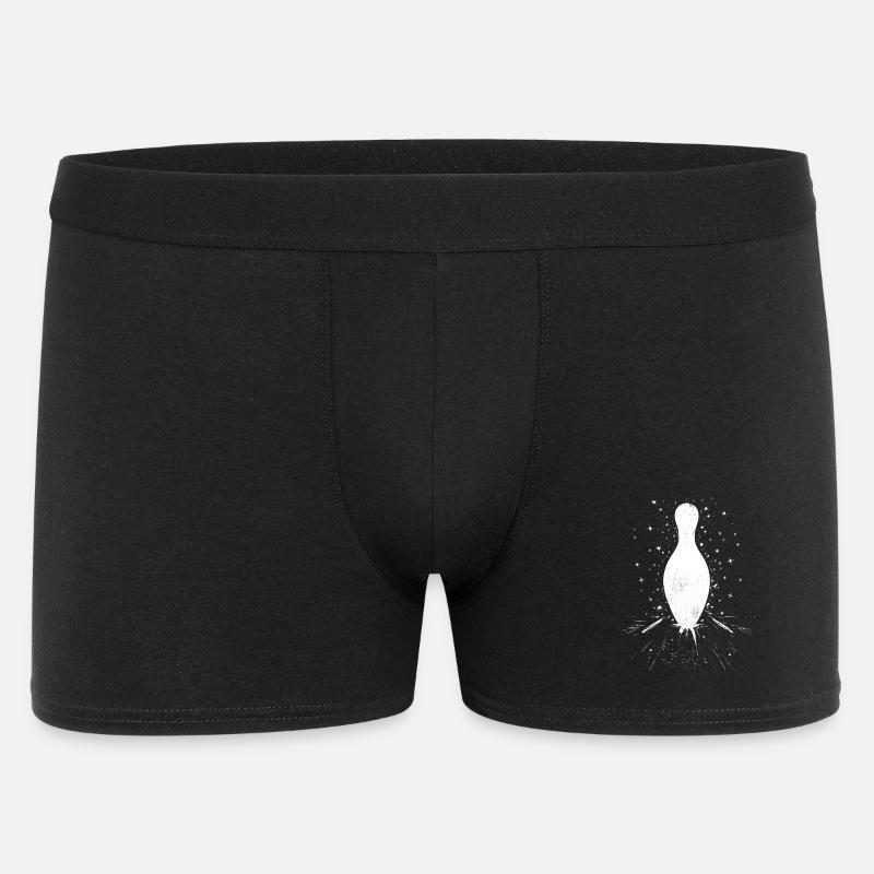 Dessin de quilles de bowling - Boxer Homme - noir