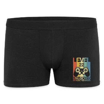 Level 22 Unlocked official teenager - Men's Boxer Shorts - black - Front