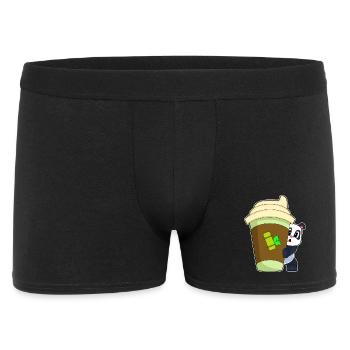 Panda Coffee to go Mug - Men's Boxer Shorts - black - Front