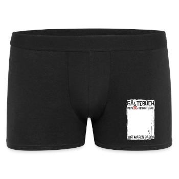 50 Jahre | 50. Geburtstag | Lustiges Gästebuch - Männer Boxer Shorts - Schwarz - Vorne