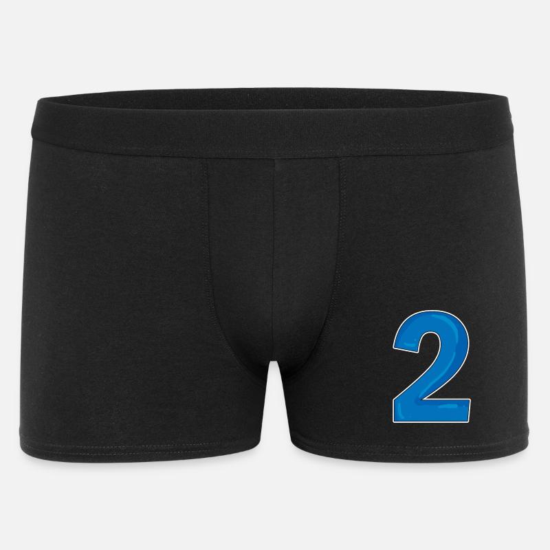 Deux - 2 - Nombre - Boxer Homme - noir