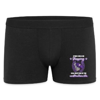 Ouvrier de la construction Couvreur Site Fille Cadeau - Boxer Homme - noir - Devant