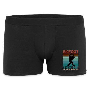 Bigfoot lustiger Spruch Retro Background - Männer Boxer Shorts - Schwarz - Vorne