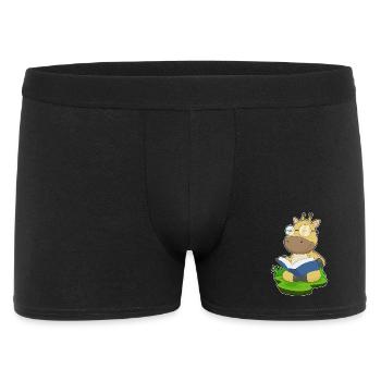 Lunettes de livre nerd girafes - Boxer Homme - noir - Devant