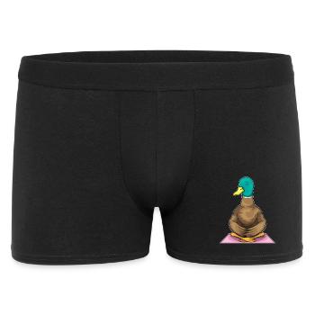 Ente Fitness Yoga Meditation - Männer Boxer Shorts - Schwarz - Vorne