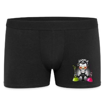 Skull as a gloomy scientist in the laboratory - Men's Boxer Shorts - black - Front
