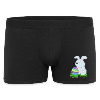 Hase Ostern Osterei - Männer Boxer Shorts - Schwarz - Vorne