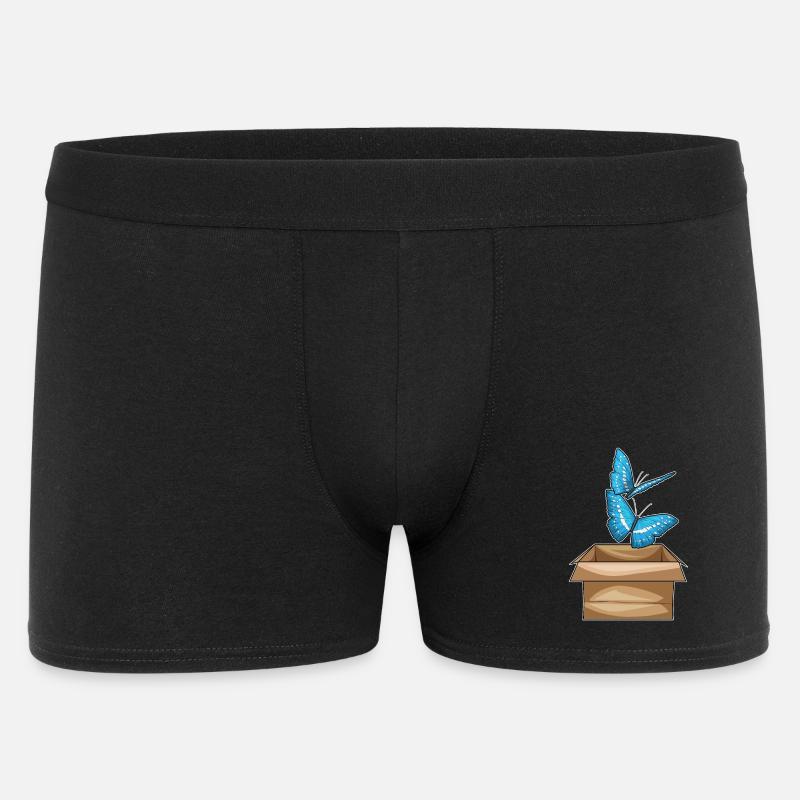 Schmetterling Karton - Männer Boxer Shorts - Schwarz