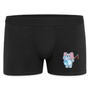 Éléphant Pêcheur Pêcheur De Poisson - Boxer Homme - noir - Devant