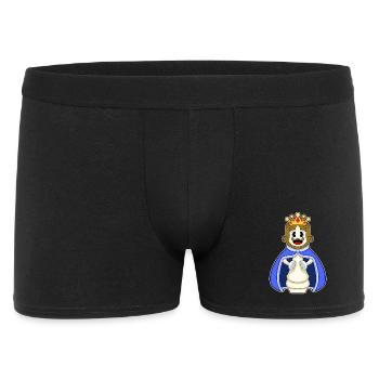 Schachfigur König Schach - Männer Boxer Shorts - Schwarz - Vorne