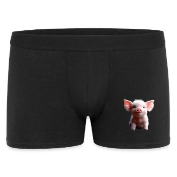 Cochon domestique Cochon Cochon Porcelet Cochon - Boxer Homme - noir - Devant