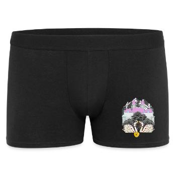 Mountain Castle Swans Love Heart Saint-Valentin - Boxer Homme - noir - Devant