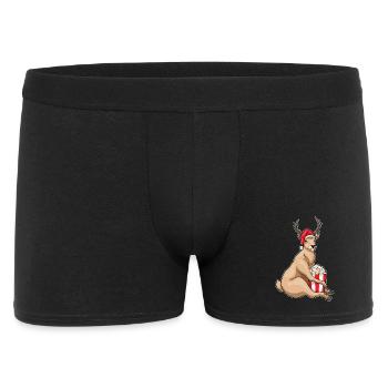 Popcorn de Noël de renne - Boxer Homme - noir - Devant