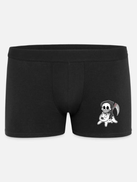 Sensenmann Eisbär Motiv - Männer Boxer Shorts - Schwarz