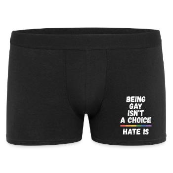 LGBT Pride Month - Schwul sein ist keine Wahl - Männer Boxer Shorts - Schwarz - Vorne