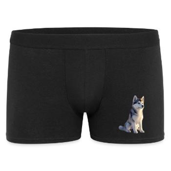Husky Dogs Lover Amour des chiens Huskies de Sibérie - Boxer Homme - noir - Devant