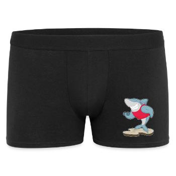 Bodybuilding Shark Bodybuilder avec haltères - Boxer Homme - noir - Devant
