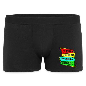 Manger dormir Répétition du bureau - Boxer Homme - noir - Devant