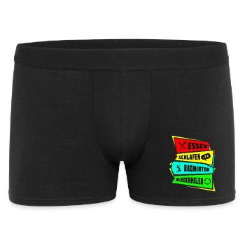 Eat Sleep Repeat badminton - Men's Boxer Shorts - black - Front