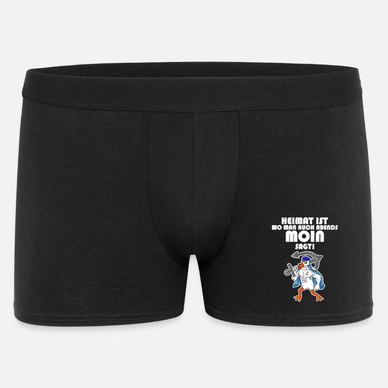 Nordsee lustige Sprüche - Männer Boxer Shorts - Schwarz
