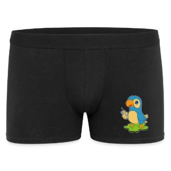 Microphone Perroquet - Boxer Homme - noir - Devant